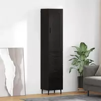 Aukštas spintelė su stalčių Juodas ąžuolas 34,5 x 34 x 180 cm