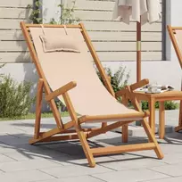 Sulankstoma paplūdimio kėdė, smėlio, eukaliptas ir audinys