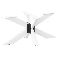 Kavos staliuko koja, voro formos, balta, 98x58x(42-43) cm, plienas