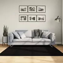 Kilimas HUARTE, juodas, 160x160cm, trumpi šereliai