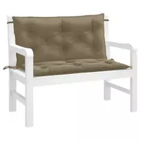 Sodo suoliuko pagalvėlės, 2vnt., taupe, 100x50x7cm, audinys