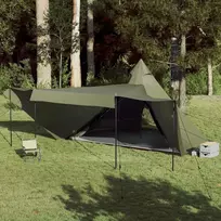 Šeimos palapinė, žalia, aštuonvietė, tipi, atspari vandeniui
