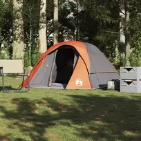 Stovyklavimo palapinė, pilka/oranžinė, keturvietė