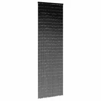 Vabzdžių durų užuolaida Tamsiai pilka 56x185 cm Bambukas