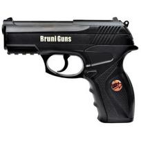 Bruni pneumatinis pistoletas CN818 BR-305P, 4.5mm, 2.58J, 121m/s, 20 vnt., CO2, plieno BB, 11mm bėgiai, juodas