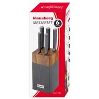 Klausberg Virtuvės peilių rinkinys KB-7982, 6 vnt., 89-200 mm, nerūdijantis plienas, akacijos mediena, ergonomiška rankena