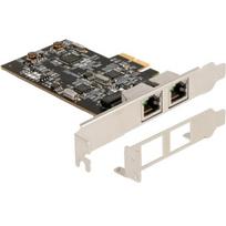 Delock PCI Express tinklo plokštė 89392, 2x RJ45, 2500Mbit/s, Intel lustas, 9k kadrai, NBASE-T, Wake-on-LAN