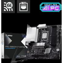 MSI Pagrindinė plokštė PRO B860M-P WIFI6E 7F01-001R, LGA 1851, DDR5 6400, Micro ATX, 4x DDR5, 2x M.2, 4x SATA 3, Wi-Fi 6E
