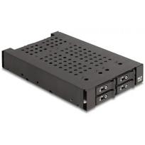 Delock 47111 HDD adapteris keičiamas laikiklis, 4x M.2 NVMe SSD, 3.5\", M.2, PCI, PCI-Express, metalas, juodas, raktas, 8 varžtai