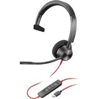 HP Poly ausinės Blackwire 3310 8X216AA, 32 Ω, 116 dB, 20-20000 Hz, laidinės, mono, USB-C, USB-C/A adapteris