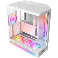 Nzxt kompiuterio korpusas H6 RGB+ CC-H62FW-P1, ATX, 2x USB 3.0, 1x USB Type-C, 7 ventiliatoriai, grūdintas stiklas, baltas