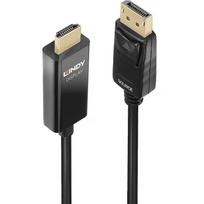 Lindy DisplayPort į HDMI adapterio kabelis 40925, 1m, 4096x2160 pikselių, 2160p, HDR, DisplayPort 1.2, HDMI 2.0, tiesus jungtis