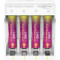 Ansmann įkroviklis Pure Power Set 1001-0182, 1.5V, Li-ion, 1250mAh, 4x AAA, akumuliatorius