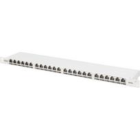 Digitus sujungimų skydelis DN-91624S-SL-EA-G, 24 prievadai, CAT 6A, 10GBit/s, 0,5 U, 483 mm, ekranuotas, LSA+