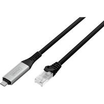 Digitus USB-C 3.2 Gen1 > RJ-45 Ethernet cable, 1Gbit/s (black, 15 meters, 10/100/1,000Mbit/s)