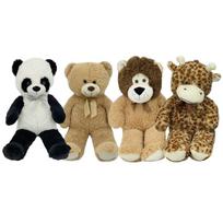 Koala G2589 Gyvūnų pliušinis žaislas, 800 mm, 4 gyvūnai, liūtas, žirafa, panda, lokys