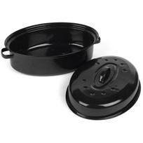Russell Hobbs Kepimo forma CW114911EU, 36 cm, ovali, juoda, plienas, stiklo emalis, dangtis, 220°C