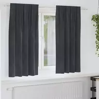 Užtemdymo užuolaidos 2 pcs Šviesiai pilka 140 x 175 cm Aksomas