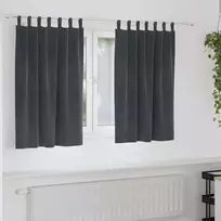 Užtemdymo užuolaidos 2 pcs Šviesiai pilka 140 x 140 cm Aksomas