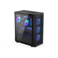 Endorfy Kompiuterio korpusas Ventum 400 ARGB EY2A023, Midi Tower, ATX, Micro ATX, Mini ITX, juodas, grūdintas stiklas