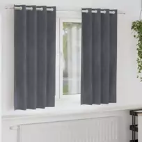 Užtemdymo užuolaidos 2 pcs Šviesiai pilka 140 x 175 cm Aksomas