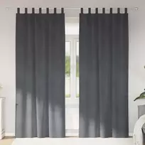 Užtemdymo užuolaidos 2 pcs Šviesiai pilka 140 x 245 cm Aksomas