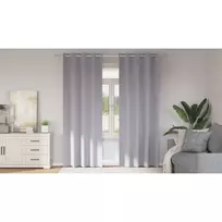 Užuolaidos su žiedais, blokuojančios šviesą 2 pcs Metalo pilka