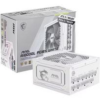 MSI MAG A1000GL PCIE5 WHITE (white, 1x 12-pin high power GPU, 4x PCIe, cable management, 1000 watts)