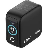 Verbatim Mini GaN įkroviklis 30238, 65W, 2x USB-C, 1x USB-A, TFT ekranas, GaN, PPS, QC 3.0, PD 3.0