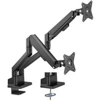 Goobay monitorių laikiklis 70814, 2 monitoriams 43-81cm, 18kg, 75x75mm, 100x100mm, dujų spyruoklė, juodas, aliuminis/plienas