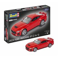 Revell 2024 Ford Mustang GT Click System 07743, 1:25, 60 dalys, modelio automobilio rinkinys, judantys ratai, lipdukai