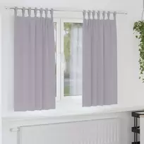 Užuolaidos su žiedais, blokuojančios šviesą 2 pcs Metalo pilka