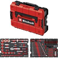 Einhell E-Case mechaniko įrankių dėžė 370513, 201 vnt., 1/4" ir 1/2" galvutės, 4-32 mm, chromo-vanadžio plienas, 72 dantų reketas