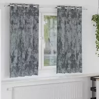 Aksominio tipo užuolaidos 2 pcs Sidabrinė Pilka 175 x 140 cm
