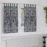 Aksominio tipo užuolaidos 2 pcs Sidabrinė Pilka 140 x 140 cm