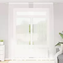 Nėrinių Užuolaida Gėlių Balta 260 x 150 cm Poliesteris