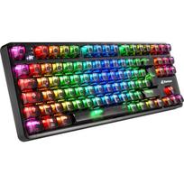 Sharkoon Crystal Shark žaidimų klaviatūra 4044951040124, 85%, DE išdėstymas, KTT jungikliai, 2,4 GHz belaidis, USB