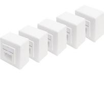 Digitus Tinklo lizdas DN-9006/B5-N, CAT 6, 2x RJ-45, 250MHz, 1GBase-T, ekranuotas, paviršinis montavimas, LSA, 5 vnt.