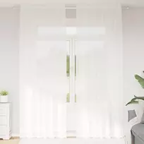 Nėrinių Užuolaida Gėlių Balta 300 x 150 cm Poliesteris