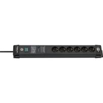 Brennenstuhl ilgintuvas 1951160402, 6 lizdai, 5 m, 60000 A, 230 V, 16 A, juodas, su jungikliu, vaikų apsauga