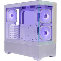 Coolermaster Kompiuterio korpusas E690-WHNN-S00, Midi Tower, ATX, Micro-ATX, ITX, Baltas, 3x 120 mm ARGB ventiliatoriai, Langas