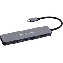 Verbatim USB-C Essentials Multiport Hub, Card Reader, Docking Station, Silver
