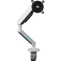 ONE FOR ALL Universal Gaming Single Monitor Arm (DM8120), Monitor Mount White, RGB