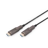 Digitus HDMI kabelis AK-330127-200-S, 20m, 4K UHD 60Hz, 18Gbps, HDMI 2.0b, AOC hibridas, nuimamas kištukas