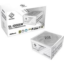 ASRock Steel Legend SL-1000GW, PC power supply white, 1x 12-pin high power GPU, 3x PCIe, cable management, 1000 watts