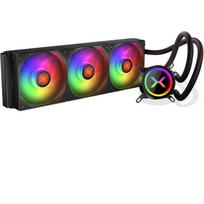 Krux Procesoriaus vandens aušintuvas HydroX 360 ARGB KRXE002, 360mm, 3 ventiliatoriai, 600-1800rpm, RGB, AM4, AM5, juodas