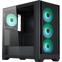 Silentware Kompiuterio korpusas FLOW110BLACK, 51l, Midi-Tower, juodas, grūdintas stiklas, plienas, 4x ARGB ventiliatoriai, ATX