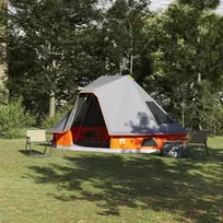 Tipi palapinė Pilka ir oranžinė 466 x 310 x 240 cm tafta