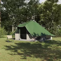Tipi palapinė su stogu Žalia 358 x 296 x 258 cm tafta