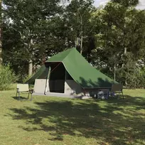 Tipi palapinė su stogu Žalia 364 x 281 x 257 cm tafta